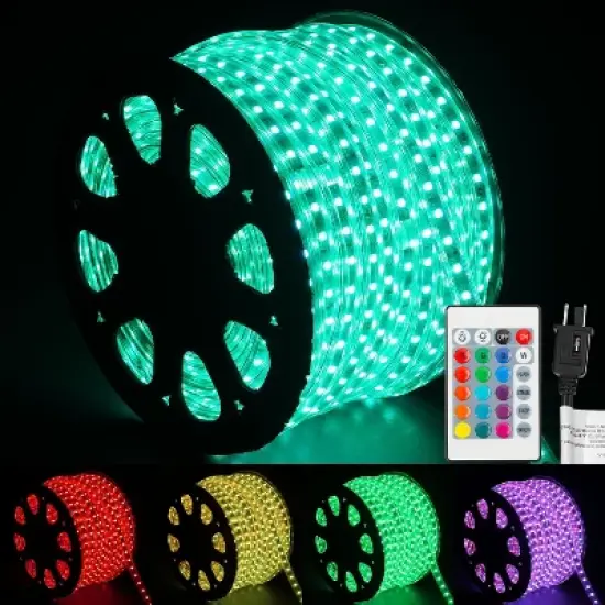Ainfox 100 FT Waterproof Led Strip Lights Colorful image {2}