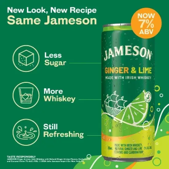 Jameson Whiskey Lime RTD - 4pk/355ml Cans image {9}