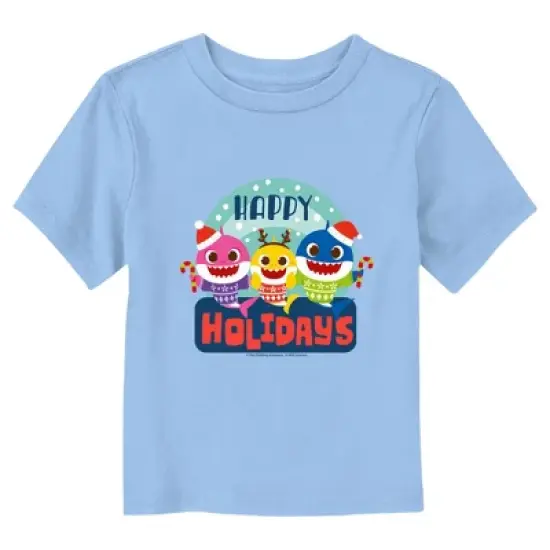 Toddler's Baby Shark Happy Holidays Family T-Shirt image {2}