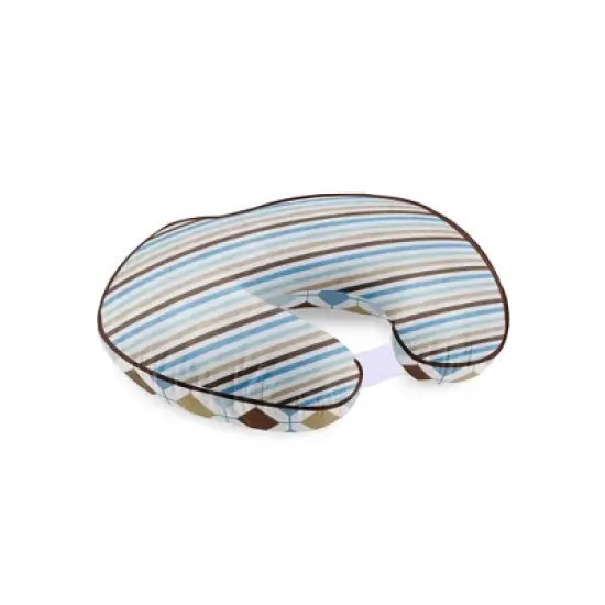 Bacati - 3 pc Mod Diamond/Stripes Aqua Chocolate Hugster Feeding & Infant Support Nursing Pillow image {6}