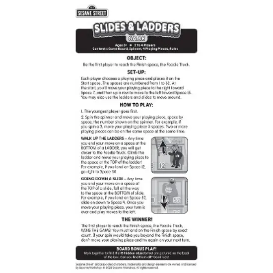 MasterPieces - Sesame Street Playground Fun - Slides & Ladders Family Board Game for Kids image {4}