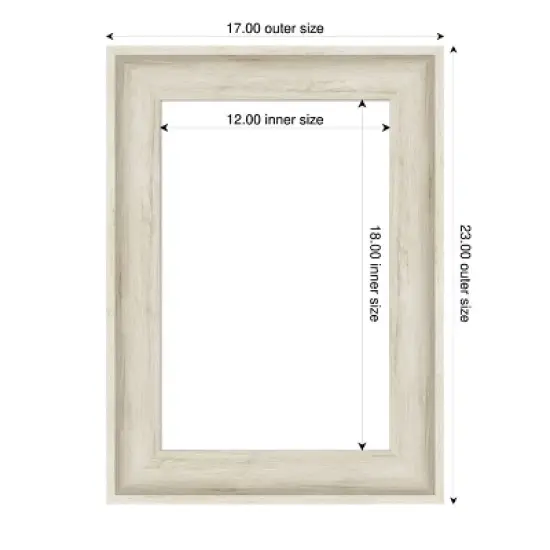 Amanti Art Regal Birch Cream Framed Dry Erase Magnetic Board image {4}
