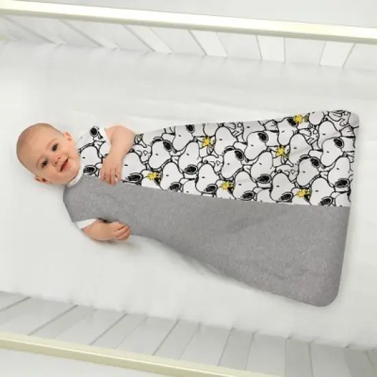 Lambs & Ivy Snoopy & Woodstock Breathable Cotton Jersey Baby Wearable Blanket image {1}