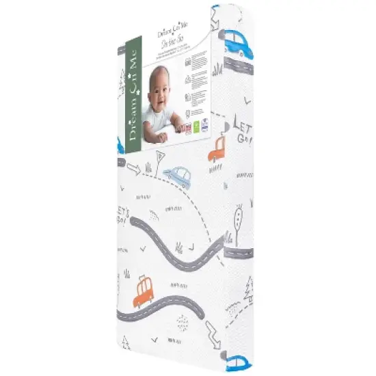 Dream On Me 150 Coil Inner Spring On The Go Crib and Toddler Mattress - White image {1}