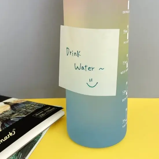 Wrapables Transparent Sticky Notes, Waterproof Self-Adhesive Memos for Home, School, Office (Set of 5), Transparent image {5}