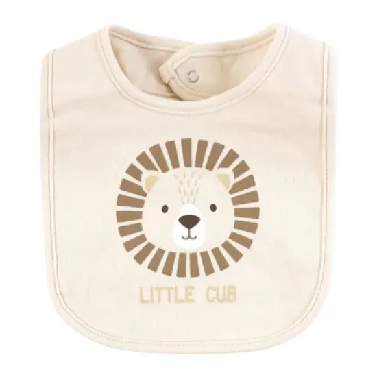 Hudson Baby Cotton Bibs, Brave Lion, One Size image {2}