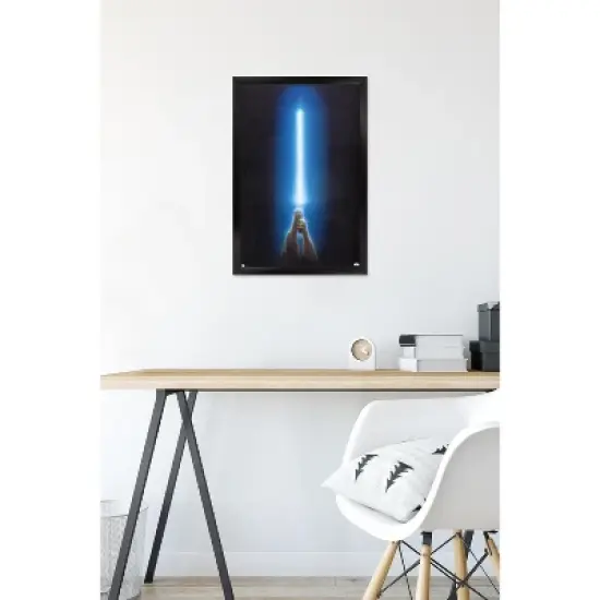 Trends International Star Wars: Original Trilogy - Blue Lightsaber Framed Wall Poster Prints image {5}