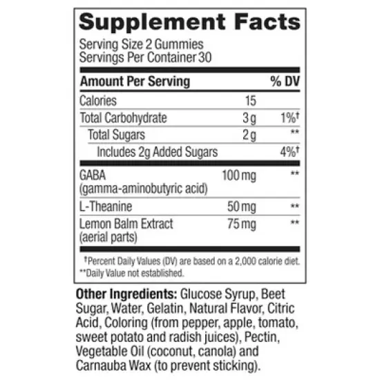 OLLY Goodbye Stress Gummies with GABA, L-Theanine & Lemon Balm - Berry Verbena image {3}