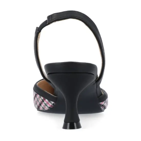 Journee Collection Womens Nellia Slip On Kitten Heel Mule Pump image {2}