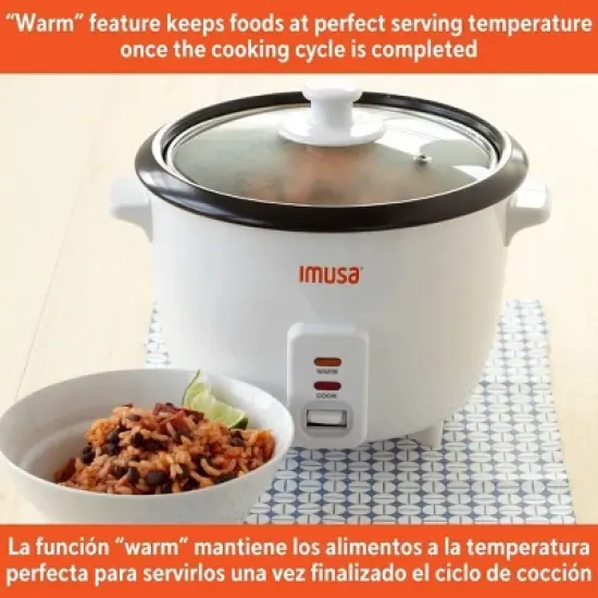 IMUSA 5 Cup Rice Cooker White image {3}