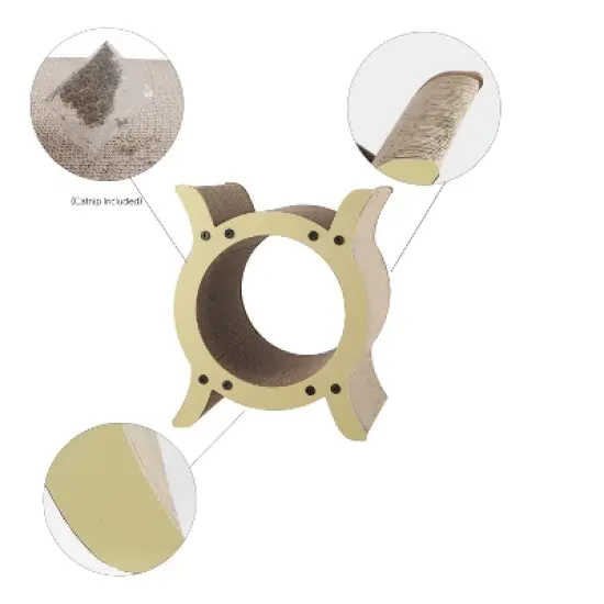 THE LICKER STORE Nyan Modern Cardboard Tunnel Cat Scratcher with Catnip image {4}