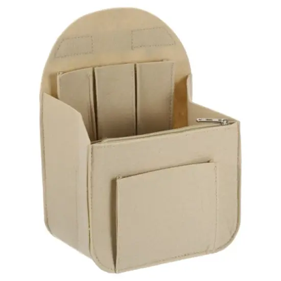 Unique Bargains Protective Lining Makeup Bags and Organizers Encrypted Felt Purse Insert 7.7" x 5" x 11" image {10}