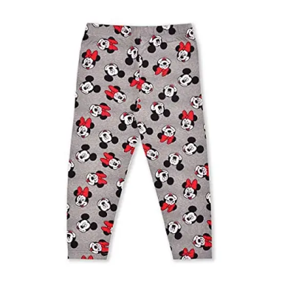 Disney Girl's 2-Pack Minnie Mouse Graphic Pullover Hoodie and Legging Pant Set image {2}