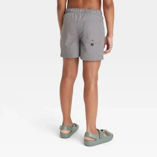 Boys' Solid Swim Trunks - art class&trade; Gray image {2}