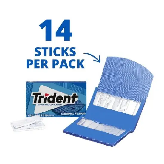Trident Original Wallet Chewing Gums - 14pc image {3}