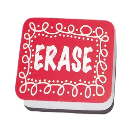 Ashley Productions&reg; Non-Magnetic Mini Whiteboard Erasers, Chalk Loop, 10 Per Pack, 3 Packs image {2}