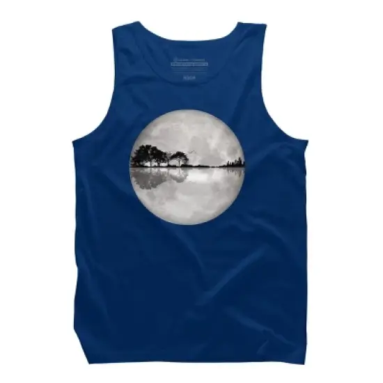 Men's Design By Humans Moonlight Nature Guitar II By Maryedenoa Tank Top image {8}