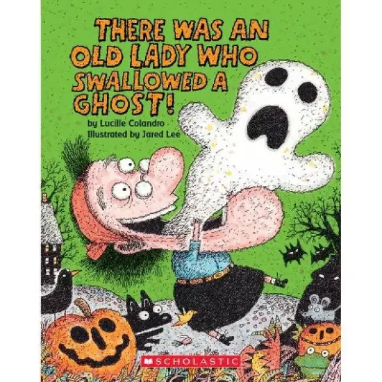 There Was an Old Lady Who Swallowed a Ghost! (Board Book) - by  Lucille Colandro image {1}