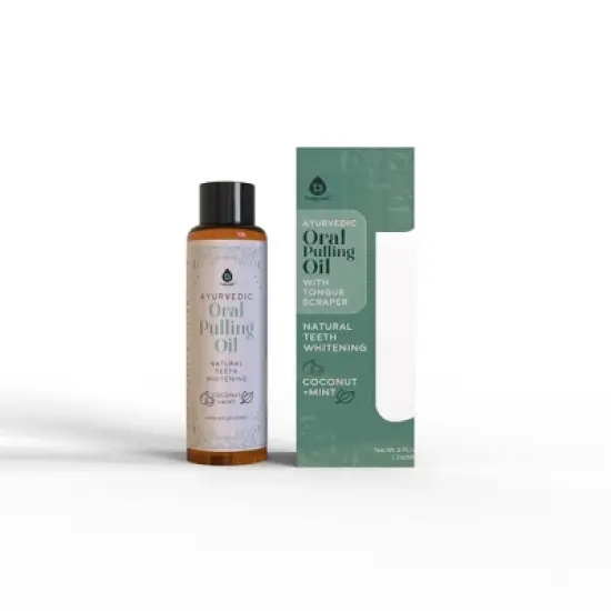 Pursonic Ayurvedic Oral Pulling Oil with Tongue Scraper image {3}