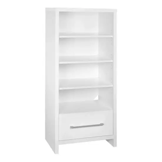 ClosetMaid 165100 Decorative Storage Tower Bookcase with Drawer, White (2 Pack) image {1}