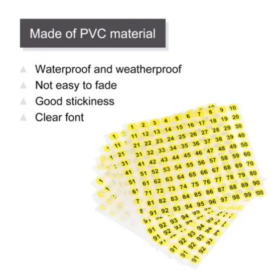 Unique Bargains Office Home Warehouse Self-Adhesive 1-100 Label Number image {2}