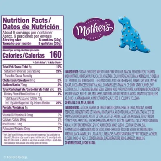 Mother&rsquo;s Cookies Chocolatey Dynamite Dinosaurs Bag - 9oz image {1}