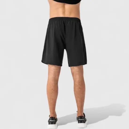Anna-Kaci Active Men's Elastic Waist Athletic Shorts with Above-Knee Length and Relaxed Fit Design image {3}