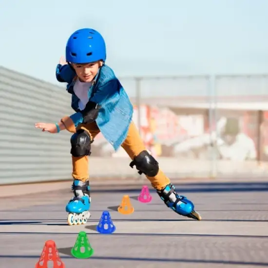 Unique Bargains Football Roller Skating Sports Training Flat Bottom Agility Cones 120 Pcs image {3}