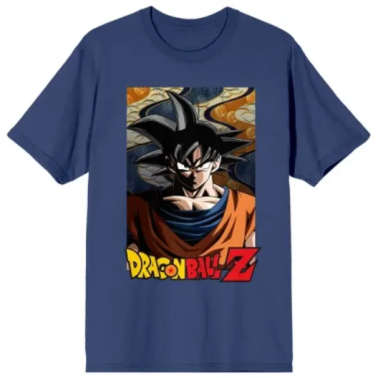 Dragonball Z Goku Poster Art Crew Neck Short Sleeve Navy Women's T-shirt image {4}