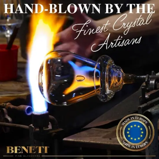 BENETI Square Champagne Glass Set of 4, 6 oz, Gift Ready, Dishwasher-Safe image {2}