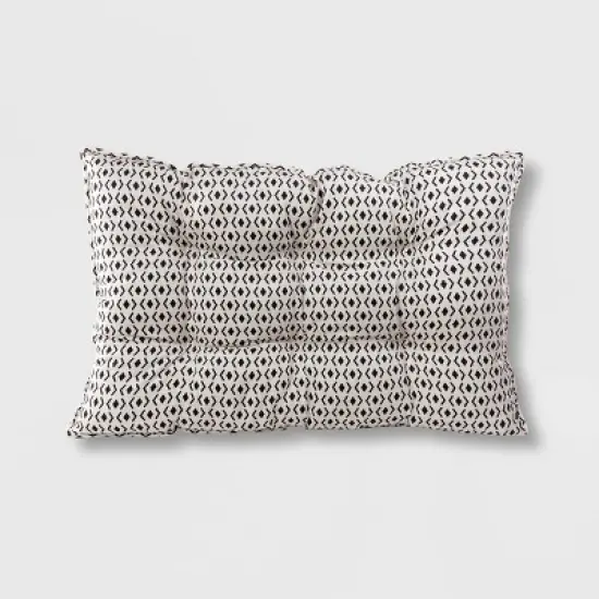 Precious Tails Printed Microsuede Tufted Mat Bed for Dogs - Ivory - L image {2}