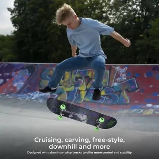 Minecraft 31" Skateboard with ABEC5 Bearings - Perfect for Beginners and Pros with Unique Artwork image {5}