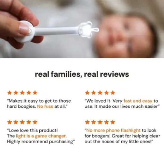 oogiebear Dual Nasal Booger and Ear Wax Remover with LED Light image {4}