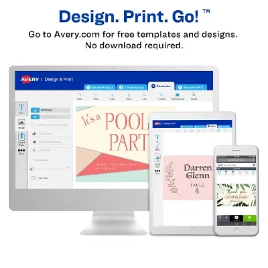 Avery Printable Note Cards, 4.25" x 5.5", Two-Sided Printing, Matte White, 2 Pack, 100 Cards Total (5813) image {5}