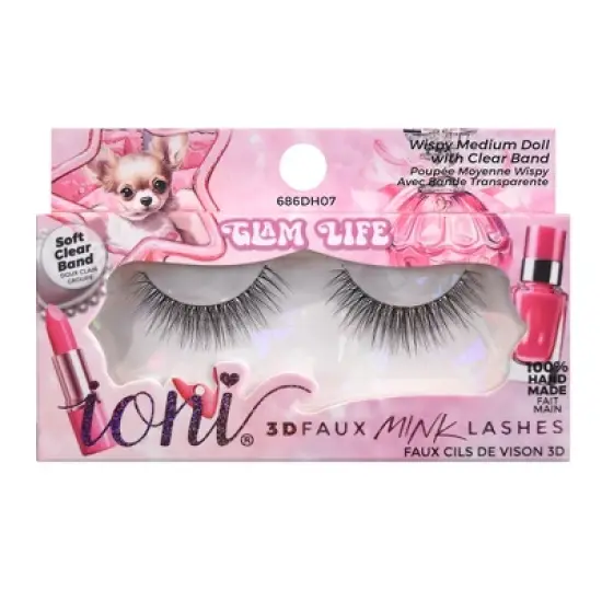 IONI Lash GLAM LIFE Wispy Medium Doll with Clear Band(Pack of 6) image {3}