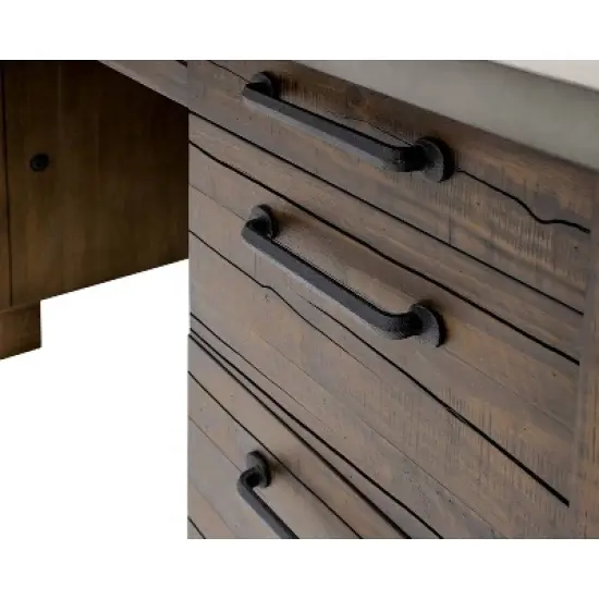 68" Jasper Double Pedestal Desk Brown - Martin Furniture image {6}