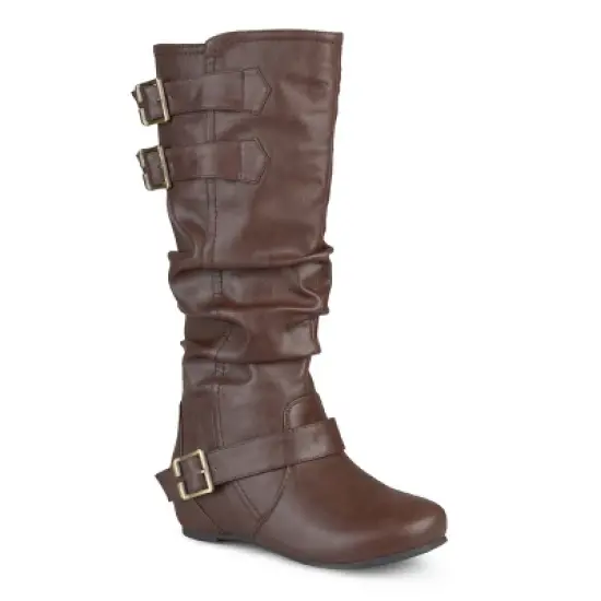 Journee Collection Womens Tiffany Hidden Wedge Mid Calf Boots image {10}