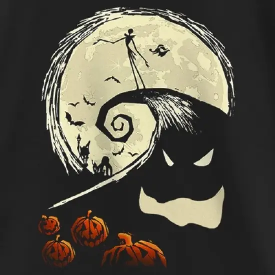 Girl's The Nightmare Before Christmas Spiral Hill Scene T-Shirt image {1}