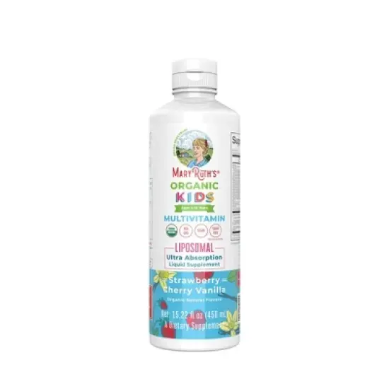 MaryRuth's Kids' Organic Multivitamin Liposomal Liquid Vegan Supplement - Strawberry Cherry Vanilla - 15.2oz image {5}