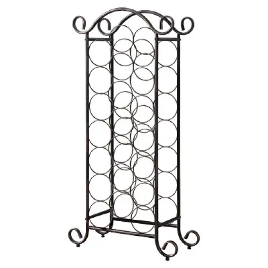 Kings Brand Furniture Linder Floor Freestanding Metal Wine Rack, 21 Wine Bottle Holder Stand, Brushed Copper image {1}