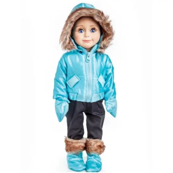 The Queen's Treasures 18 Inch Doll Complete 6 Pc Blue  Ski Wear Clothes image {3}