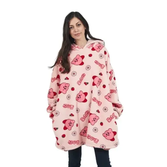Adult Kirby Oversized Hoodie Blanket Wearable Blanket-OSFA image {1}