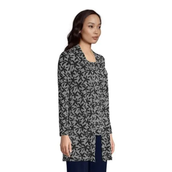 Lands' End Women's Lightweight Jersey Knit Long Cardigan image {2}