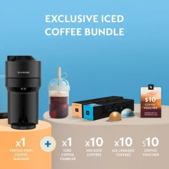 Nespresso Vertuo Pop+ Coffee and Espresso Maker Iced Coffee Bundle by De'Longhi image {3}