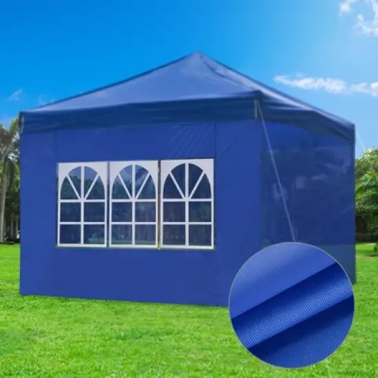 InstaHibit Universal Window Sidewall UV30+ Fits 10x10ft Canopy Picnic 1 Piece Blue image {2}