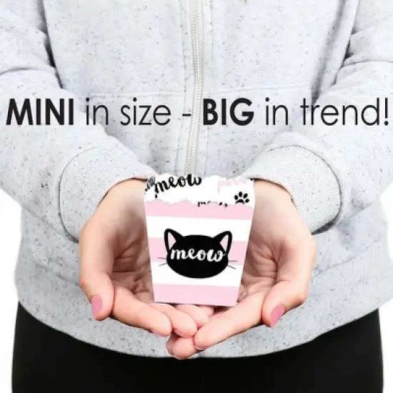 Big Dot of Happiness Purr-fect Kitty Cat - Party Mini Favor Boxes - Kitten Meow Baby Shower or Birthday Party Treat Candy Boxes - Set of 12 image {4}