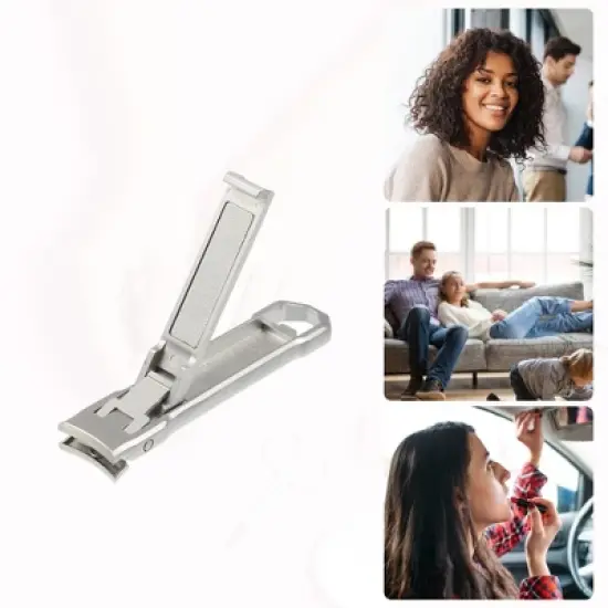 Unique Bargains Stainless Steel Nail Clippers Portable incisive Nail Clipper for Nail Care Silver Tone 1 Pc image {1}