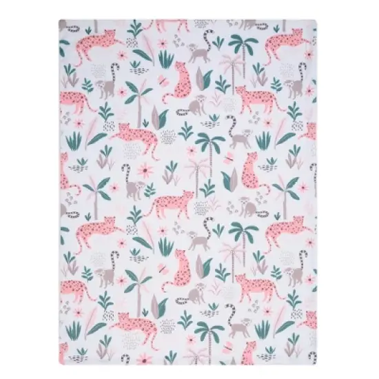 Lambs & Ivy Enchanted Safari Animals White Ultra Soft Jungle Baby Blanket image {5}
