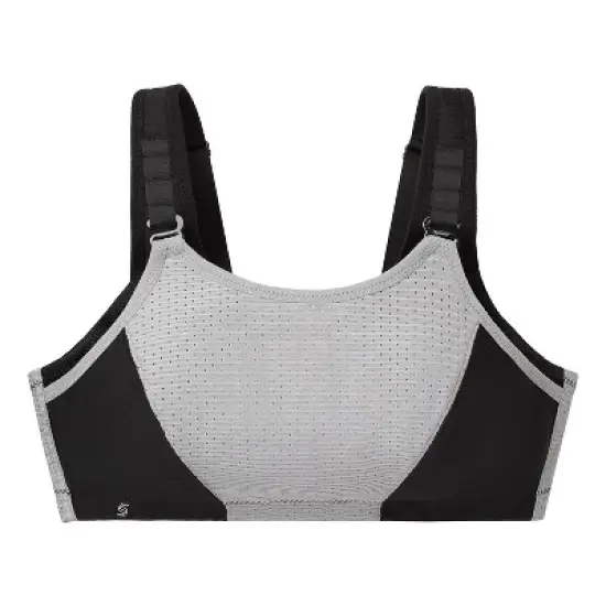 Glamorise Womens Custom Control Sports Wirefree Bra 1166 Black/Grey image {3}