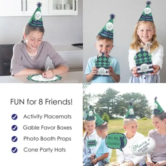 Big Dot of Happiness Par-Tee Time - Golf - Happy Birthday Party Supplies Kit - Ready to Party Pack - 8 Guests image {4}